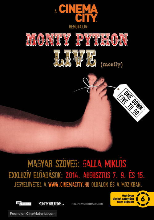 Monty Python Live (Mostly) - Hungarian Movie Poster