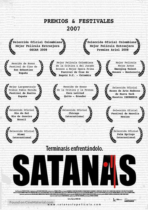 Satan&aacute;s - Colombian Movie Poster
