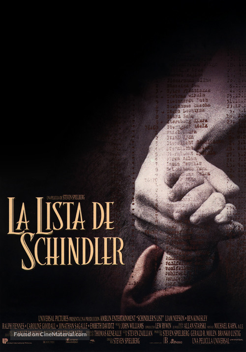 Schindler&#039;s List - Spanish Movie Poster