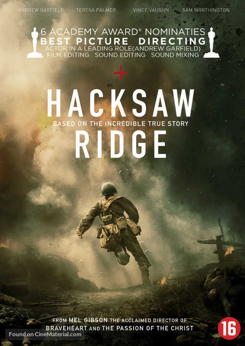 Hacksaw Ridge - Dutch DVD movie cover
