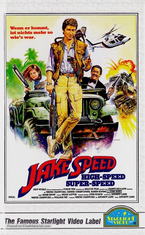 Jake Speed - German VHS movie cover