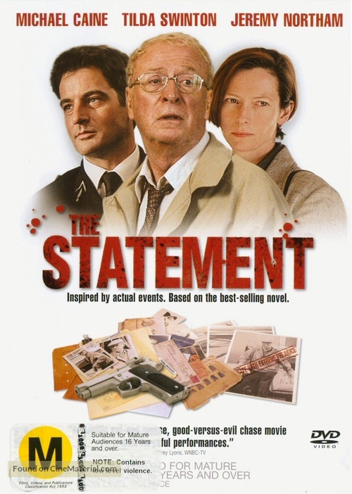 The Statement - New Zealand DVD movie cover