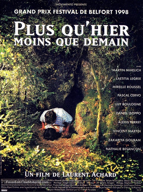 Plus qu&#039;hier, moins que demain - French Movie Poster