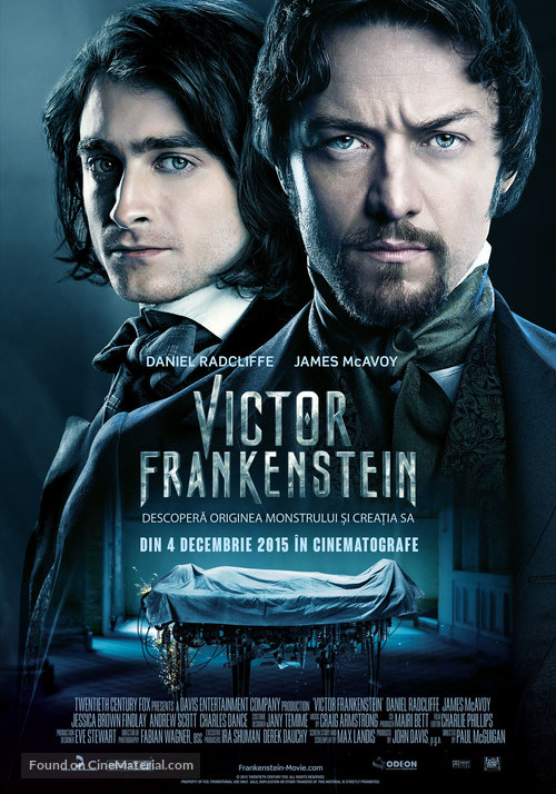 Victor Frankenstein - Romanian Movie Poster