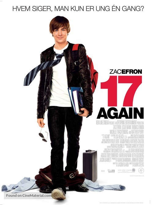 17 Again - Danish Movie Poster