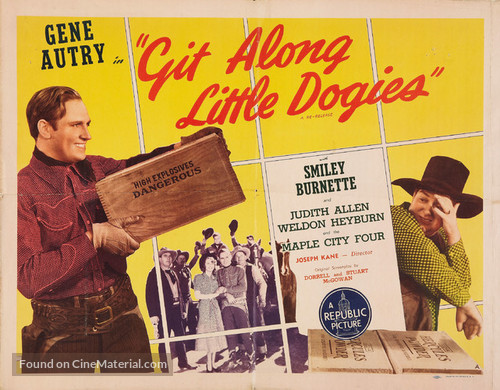 Git Along Little Dogies - Re-release movie poster