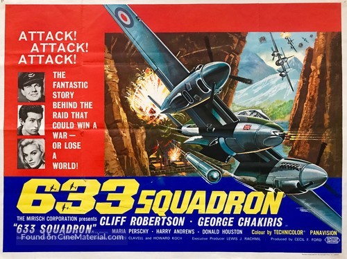 633 Squadron - British Movie Poster