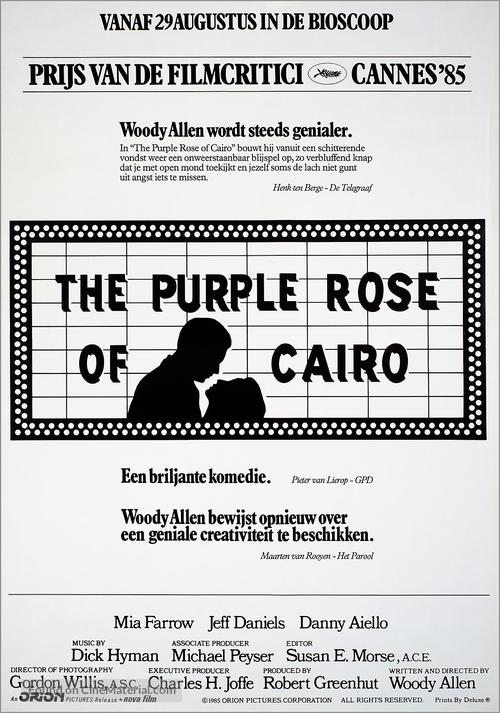 The Purple Rose of Cairo - Dutch Movie Poster