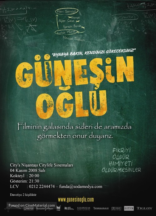 G&uuml;nesin oglu - Turkish Movie Poster