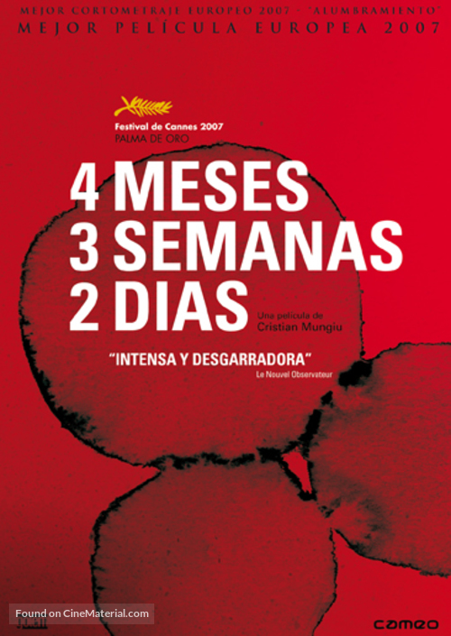 4 luni, 3 saptamini si 2 zile - Spanish Movie Cover