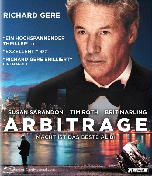 Arbitrage - Swiss Blu-Ray movie cover