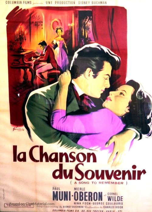 A Song to Remember - French Movie Poster