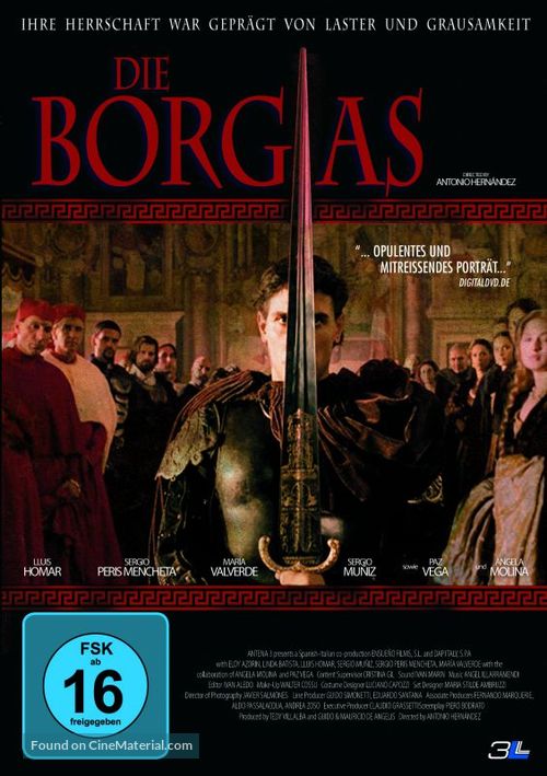 Los Borgia - German DVD movie cover