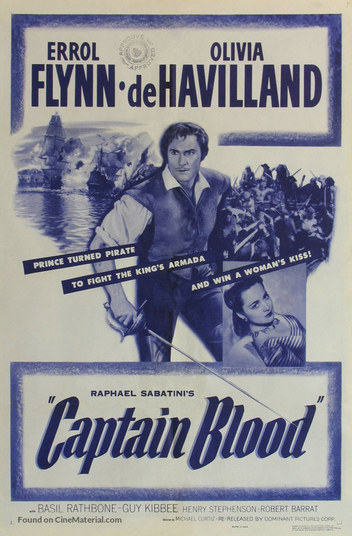 Captain Blood - Re-release movie poster