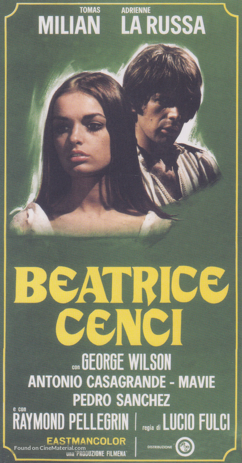 Beatrice Cenci 1969 Italian movie poster