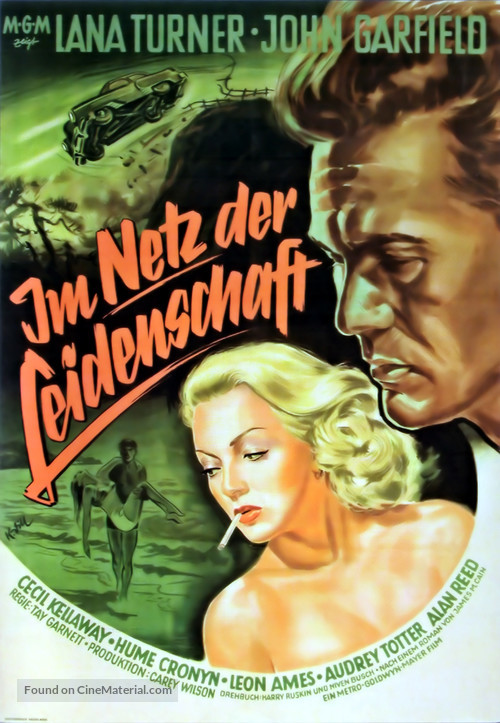 The Postman Always Rings Twice - German Movie Poster