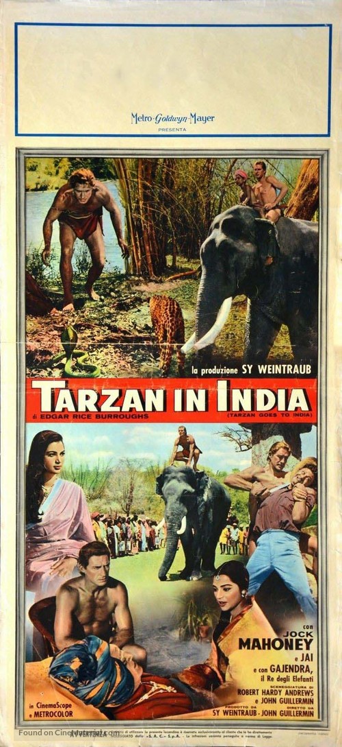 Tarzan Goes to India - Italian Movie Poster