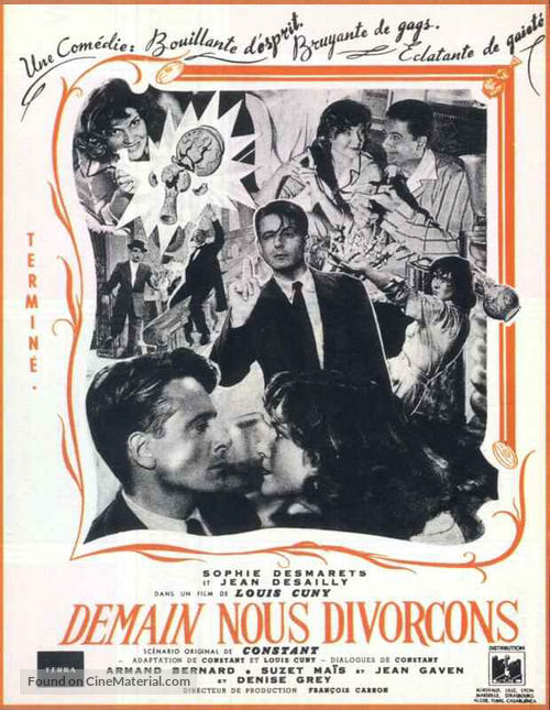 Demain nous divor&ccedil;ons - French Movie Poster