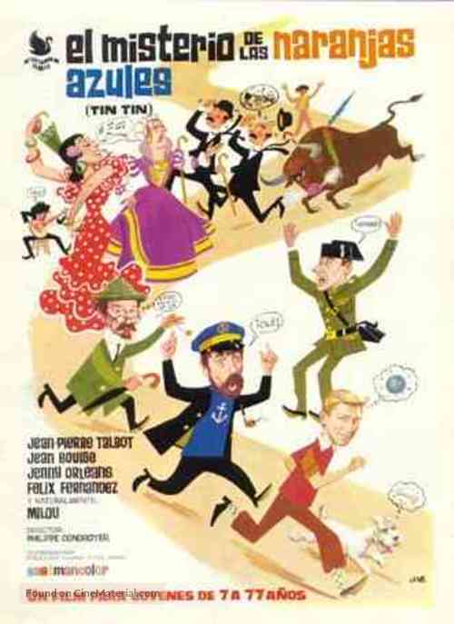 Tintin et les oranges bleues - Spanish Movie Poster