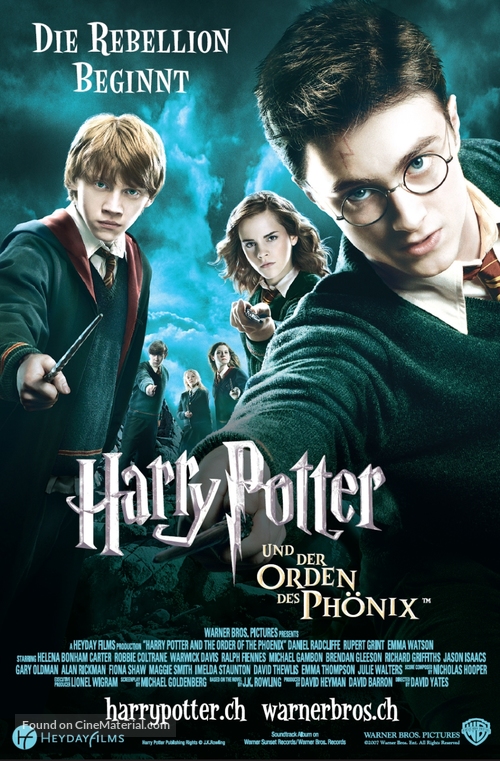 Harry Potter and the Order of the Phoenix - Swiss Movie Poster