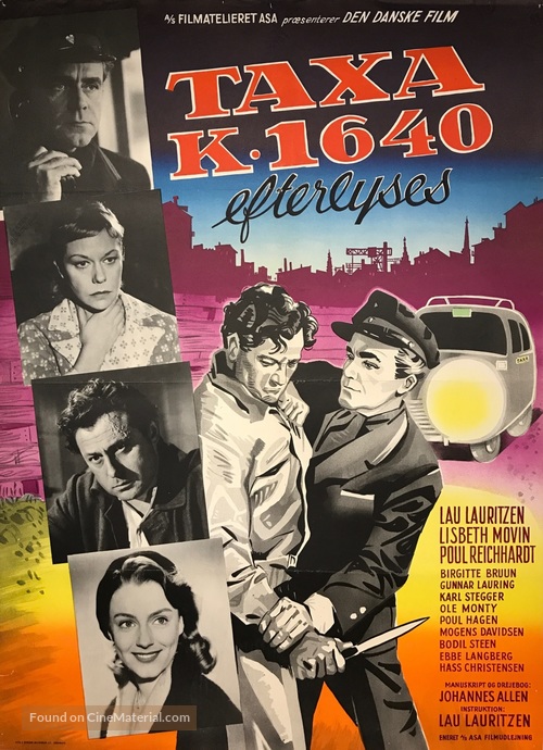 Taxa K 1640 efterlyses - Danish Movie Poster