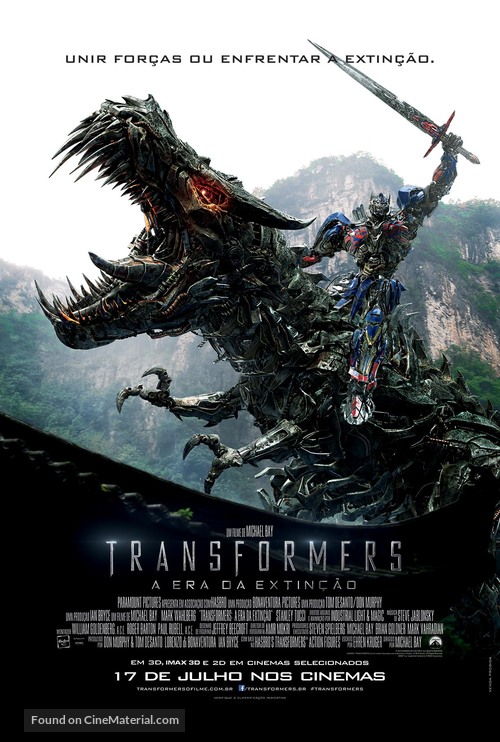 Transformers: Age of Extinction - Brazilian Movie Poster