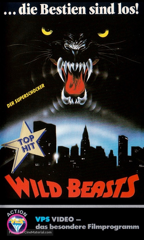 Wild beasts - Belve feroci - German VHS movie cover