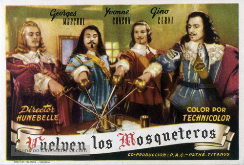 Les trois mousquetaires - Spanish Movie Poster