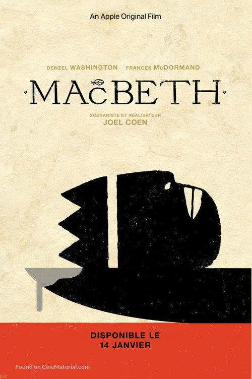 The Tragedy of Macbeth - French poster