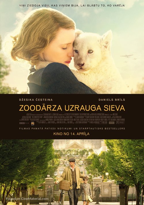 The Zookeeper&#039;s Wife - Latvian Movie Poster