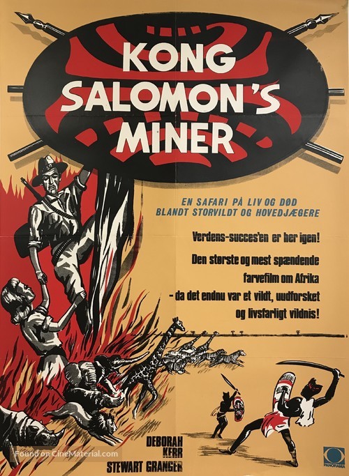 King Solomon&#039;s Mines - Danish Movie Poster