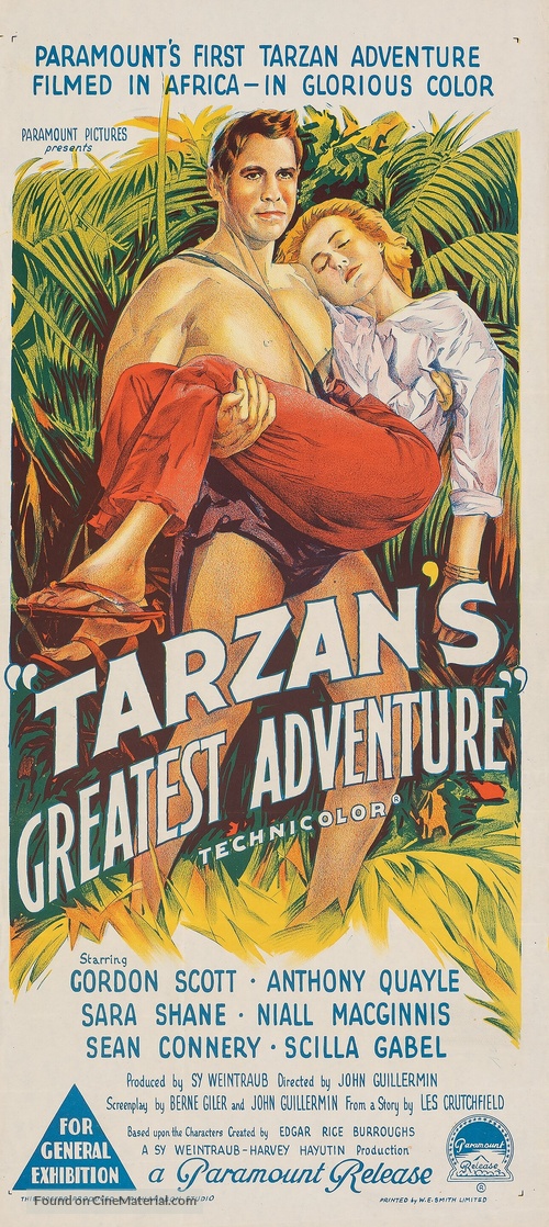 Tarzan&#039;s Greatest Adventure - Australian Movie Poster