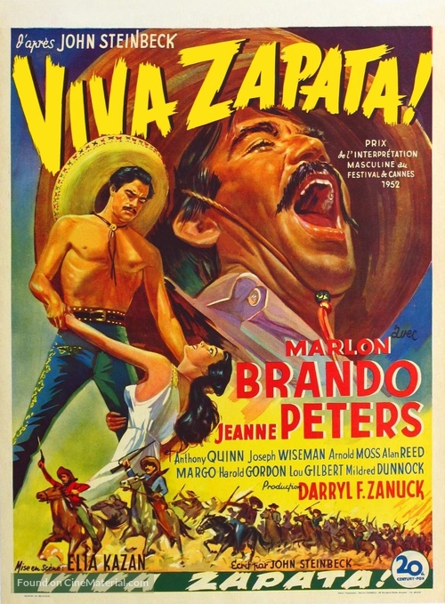 Viva Zapata! - Belgian Movie Poster