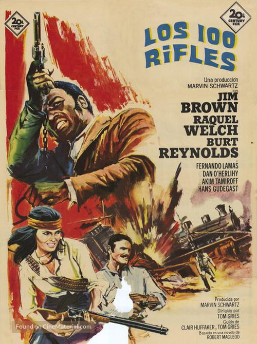 100 Rifles - Spanish Movie Poster
