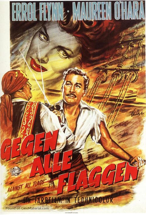 Against All Flags - German Movie Poster