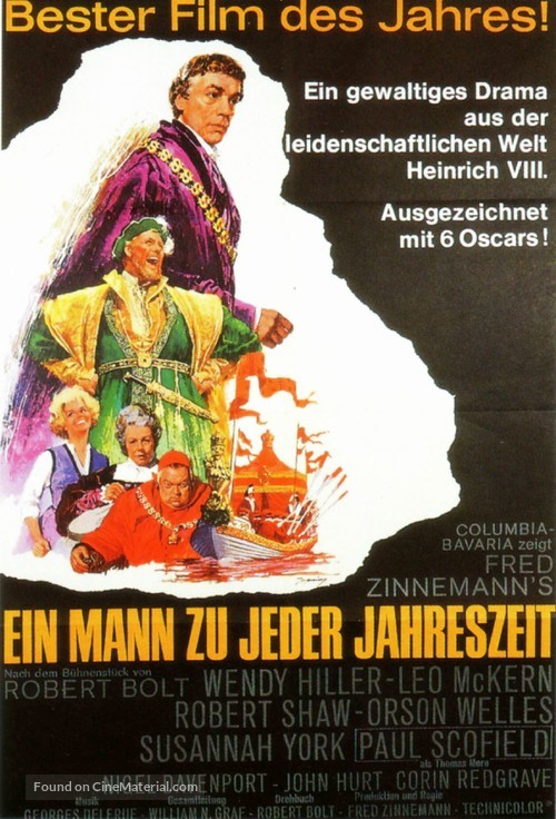 A Man for All Seasons - German Movie Poster