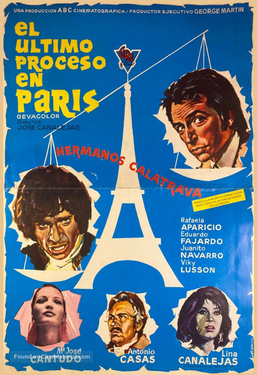 El &uacute;ltimo proceso en Par&iacute;s - Spanish Movie Poster