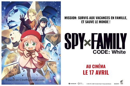 Gekijoban Spy x Family Code: White - French Movie Poster