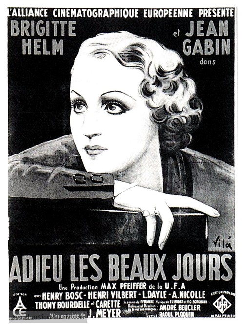 Adieu les beaux jours - French Movie Poster