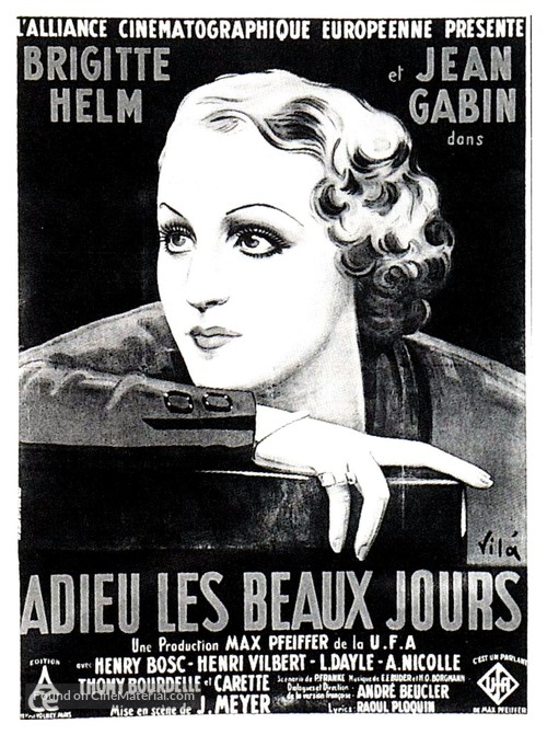 Adieu les beaux jours - French Theatrical movie poster