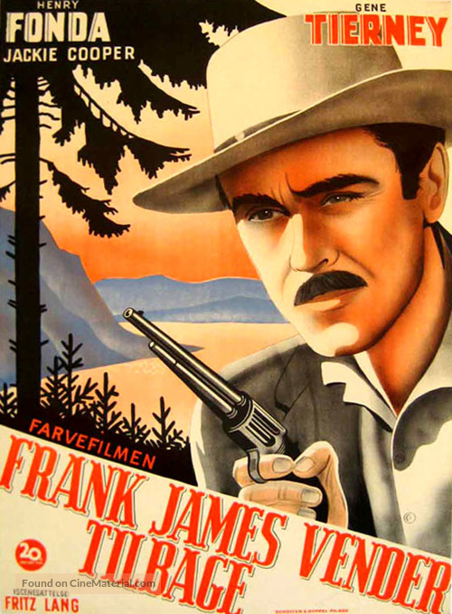 The Return of Frank James - Danish Movie Poster