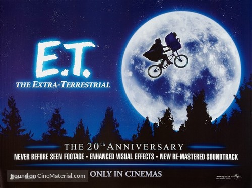 E.T. The Extra-Terrestrial - British Re-release movie poster