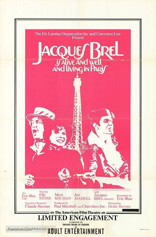 Jacques Brel Is Alive and Well and Living in Paris - Movie Poster