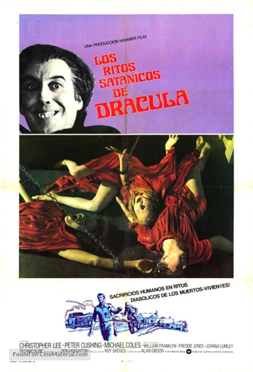The Satanic Rites of Dracula - Spanish Movie Poster
