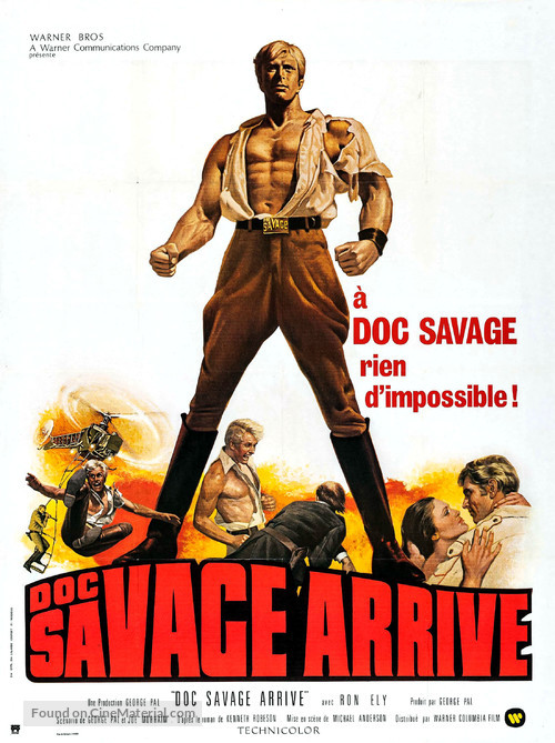 Doc Savage: The Man of Bronze - French Movie Poster