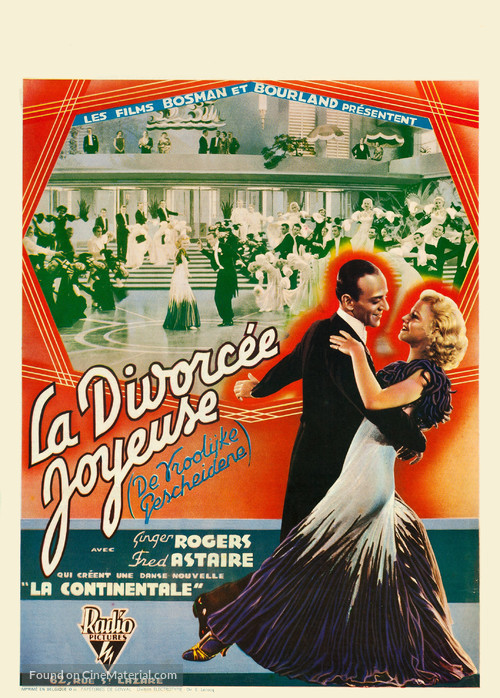 The Gay Divorcee - Belgian Movie Poster