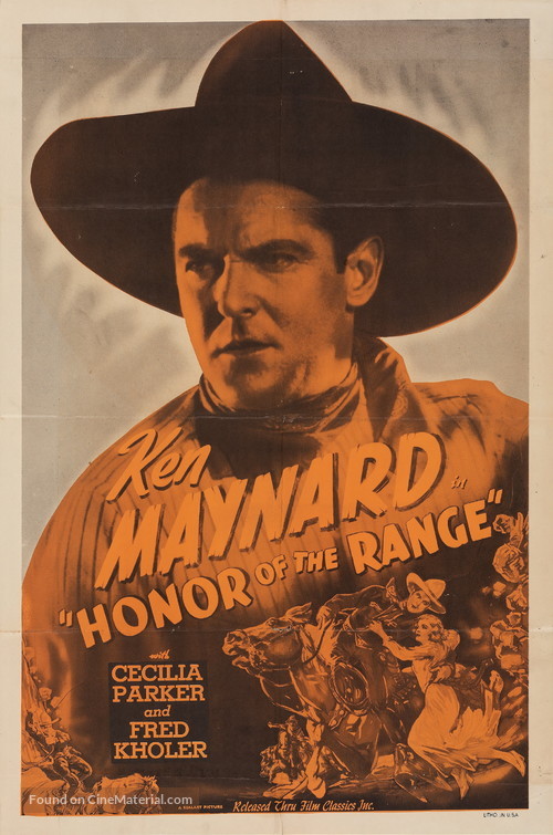 Honor of the Range - Re-release movie poster