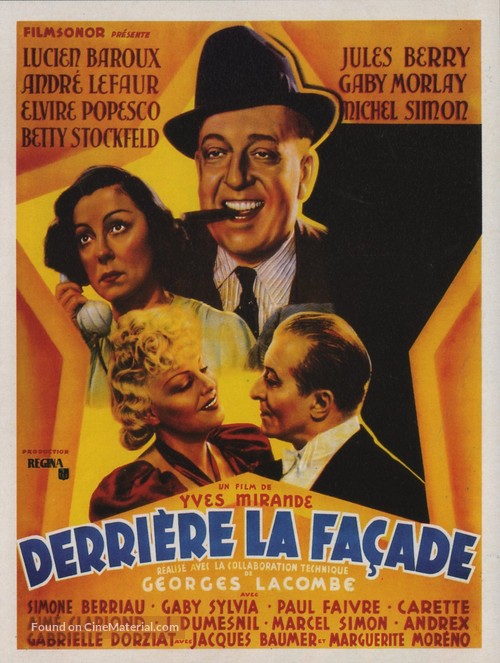 Derri&egrave;re la fa&ccedil;ade - French Movie Poster