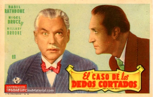The Woman in Green - Spanish Movie Poster