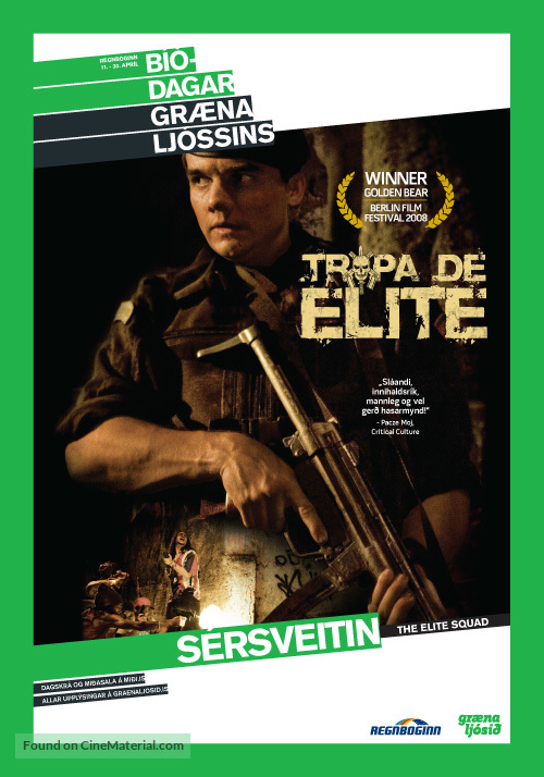 Tropa de Elite - Icelandic DVD movie cover